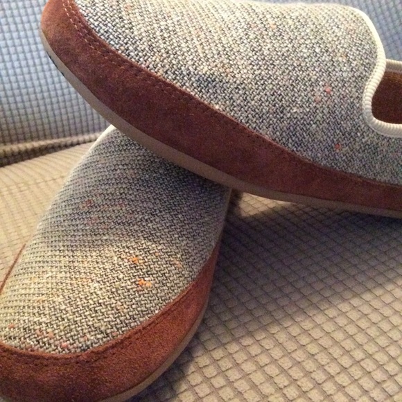 Zodiac slipper moccasins tweed with suede toe trim - Picture 2 of 5